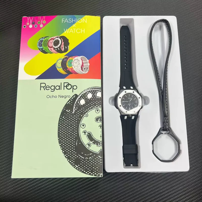 New Ap Swatch Joint Royal Oak Quartz Watch Cute Fashion Exquisite Watch 1 to 1 Replica Logo Silicone Strap Holiday Surprise Gift