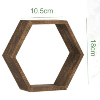 Hexagon Floating Wall Shelf, Hexagon Storage Rack - for Home Decoration Lovers - Perfect Gift - Suitable for Bathroom, Bedroom