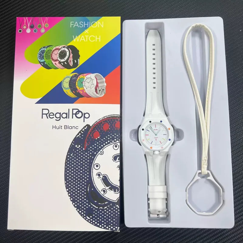 New Ap Swatch Joint Royal Oak Quartz Watch Cute Fashion Exquisite Watch 1 to 1 Replica Logo Silicone Strap Holiday Surprise Gift