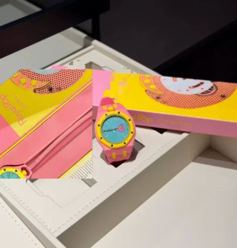 New Ap Swatch Joint Royal Oak Quartz Watch Cute Fashion Exquisite Watch 1 to 1 Replica Logo Silicone Strap Holiday Surprise Gift