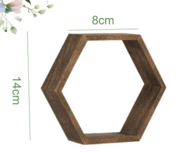 Hexagon Floating Wall Shelf, Hexagon Storage Rack - for Home Decoration Lovers - Perfect Gift - Suitable for Bathroom, Bedroom
